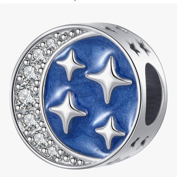 Love you to the moon Sterling silver slide charm for Pandora sum and moon charm - Picture 2 of 3